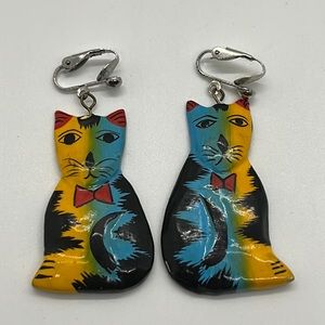 Cat Clip Earrings